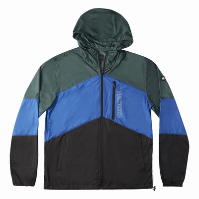 DC Dagup Block Packable Water-Resistant Men's Blue/Green/Grey Jackets Australia Sale HXN-329